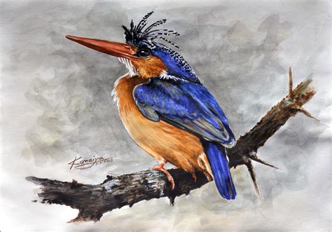 Watercolor Painting Of A Bird