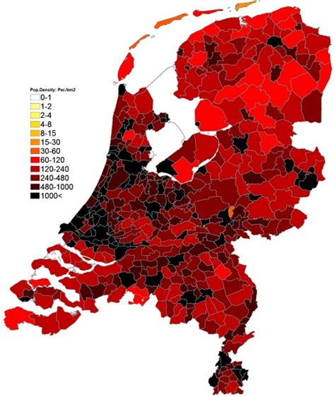 netherlands density map