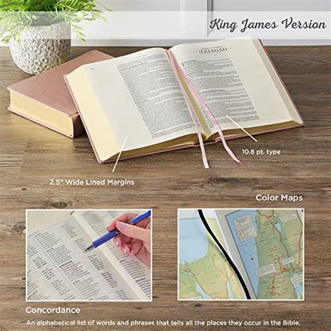 Kjv Holy Bible Large Print Note Taking Bible Faux Leather Hardcover
