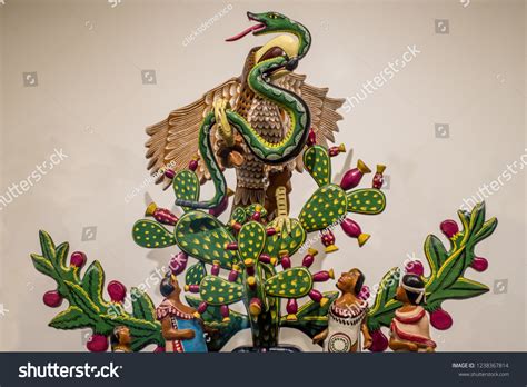 Mexican Coat Arms Eagle Eating Snake Stock Photo Edit Now 1238367814