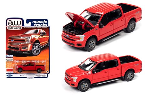 2019 Ford F 150 Lariat Red Auto World Awsp04124b 164 Scale