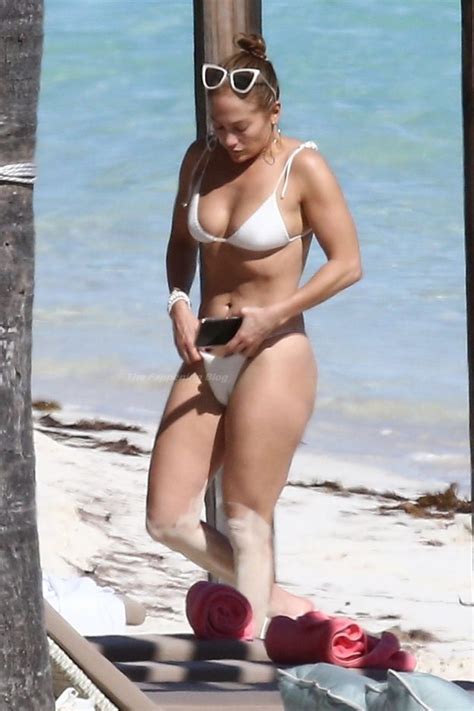 Jennifer Lopez Stuns In A Cheeky White Bikini On The Beach In The Turks And Caicos Islands 43
