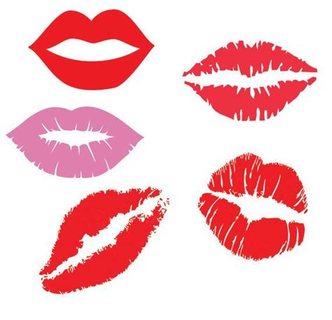 Lips Svg Clipart Pack Lips Kiss Clip Art Digital Download Makeup