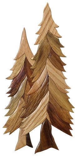 Intarsia Pine Tree Double Moose R Uscom Log Cabin Decor