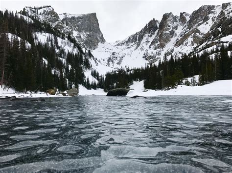 Expose Nature Standing On Dream Lake In Rocky Mountain National Park