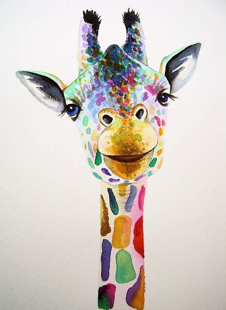 Giraffe 4 Giraffe Art Colorful Animal Paintings Giraffe Painting