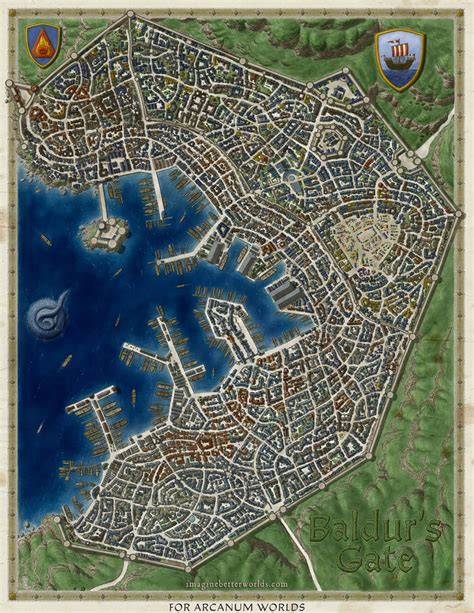 Baldurs Gate City Map Unlabeled By Sirinkman On Deviantart