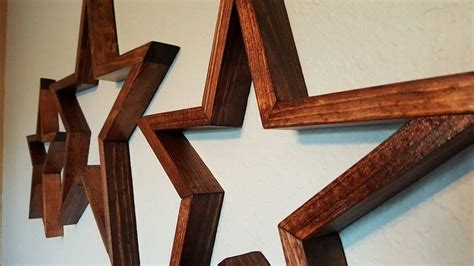 Set Of Three Handmade Rustic Wood Stars Rustic Wooden Stars Wall Decor