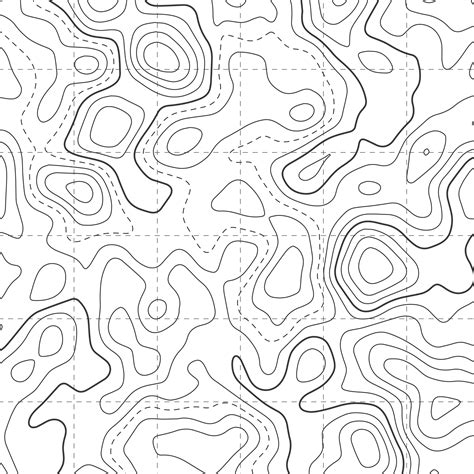 Seamless Topographic Map Pattern Contour Vector Image