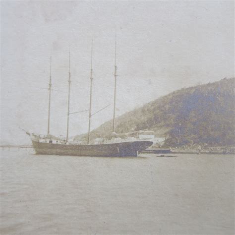 See The Four Masted Schooner Before She Was Destroyed By Fire ~ 1920