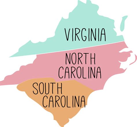 Map Of Nc And Sc Maping Resources