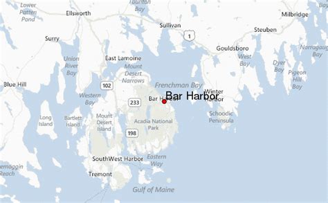 33 Bar Harbor Maine Map Maps Database Source