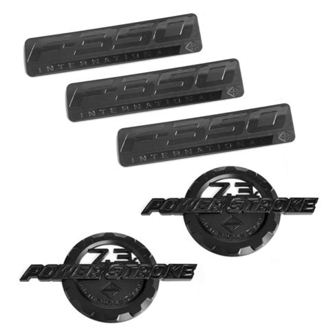 2x Oem Black 73l Powerstroke Emblem Power Stroke Badge Z For Ford F250