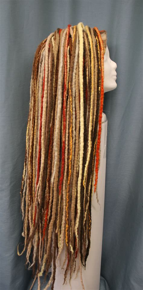 Dreadlock Hat With 145 Dreads Made From Extrafein Merinowool And