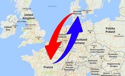 The map shows denmark and neighboring countries with international borders, the national capital map of denmark (danmark), europe. Transport France to Denmark - Denmark to France. Logistics ...