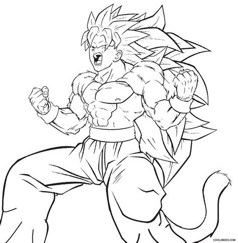Dragon ball z free printable coloring pages for kids. Goku Ssj4 Coloring Pages at GetDrawings | Free download