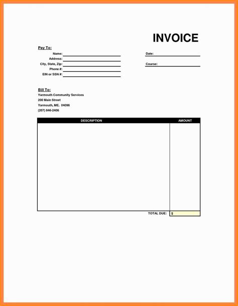 Blank Self Employed Invoice Template Pdfsimpli Self Employed Invoice
