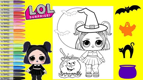 Lol Surprise Dolls Coloring Book Page Dusk Halloween Coloring Lol