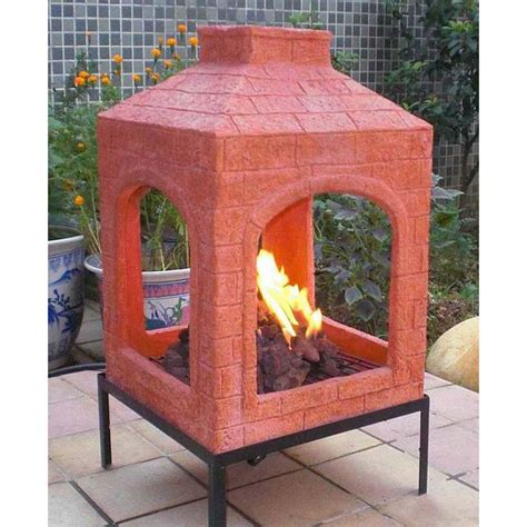 Ceramic Chimney Fire Pit Clay Chiminea Outdoor Fire Pit Fire Pit