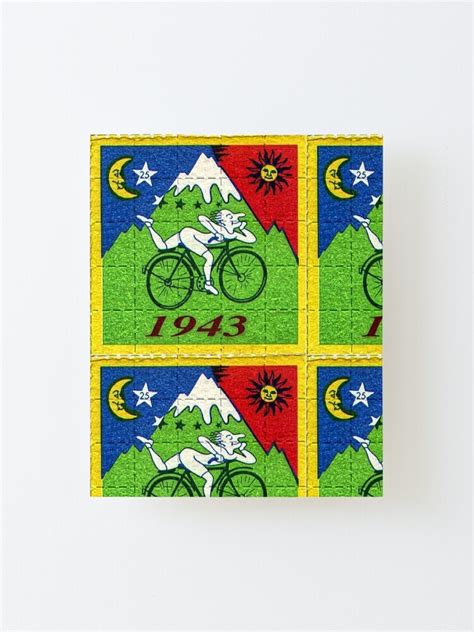 Bicycle Day Lsd Blotter Art Tabs Mounted Print For Sale By Cheesejake