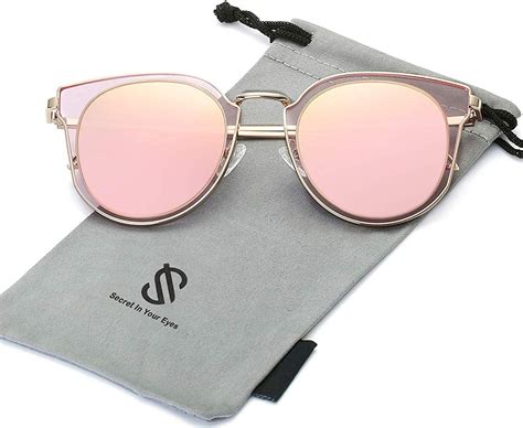 Sojos Fashion Polarized Sunglasses For Women Uv400 Mirrored Lens Sj1057 With Rose Gold Frame