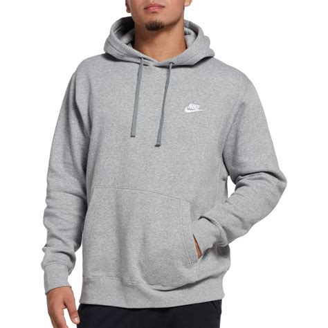 Nike Nike Club Fleece Pullover Longsleeve Mens Hoodie Greywhite