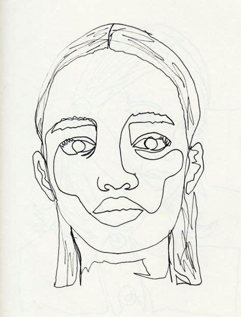 Continuous Line Drawing By Me For More Click Here Face Drawing
