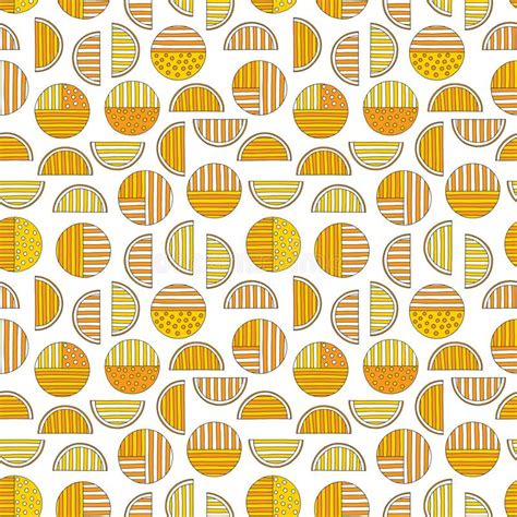 Hand Drawn Abstract Oranges Seamless Pattern Vector Colorful