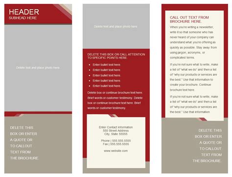 Download Free Brochure Templates In Word Format Masteroffice