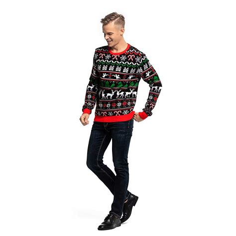 Classic Festive Reindeer Mens Funny Christmas Sweater