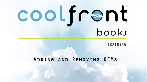 Coolfront Books Adding And Removing Oems Youtube