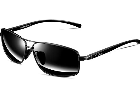 Attcl Men S Sunglasses Rectangular Driving Polarized Lens Al Mg Metal Frame Ultra Light 2458