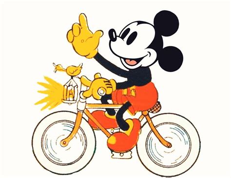 Mickey Mouse In Bike Mickey Mouse Drawings Mickey Mouse Disney Posters