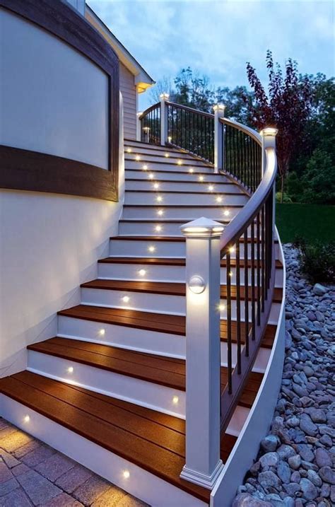 How to finish your basement videos with eddie case the basement finishing man. Stair lighting is Both Effective and a Great Safety Feature | Outdoor stairs, Exterior stairs ...