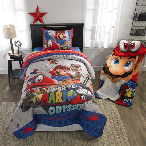 Super Mario Kids Bed In A Bag Bedding Set Soft Microfiber Mario And