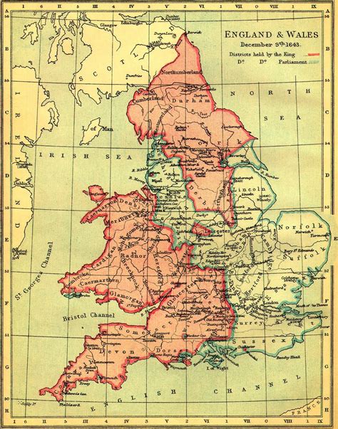 Map Of England And Wales During The English Civil War 1643 1248x1588