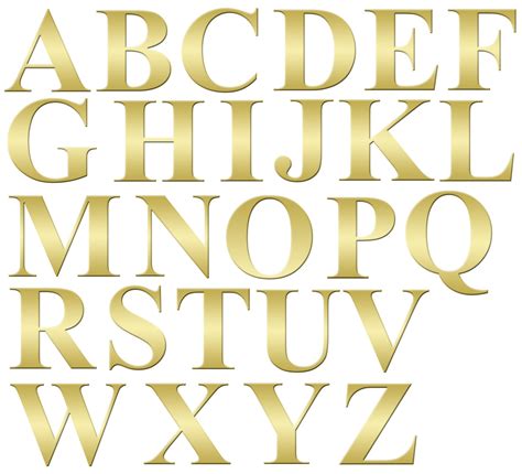 Alphabet Buchstaben Gold Clip Art Kostenloses Stock Bild Public