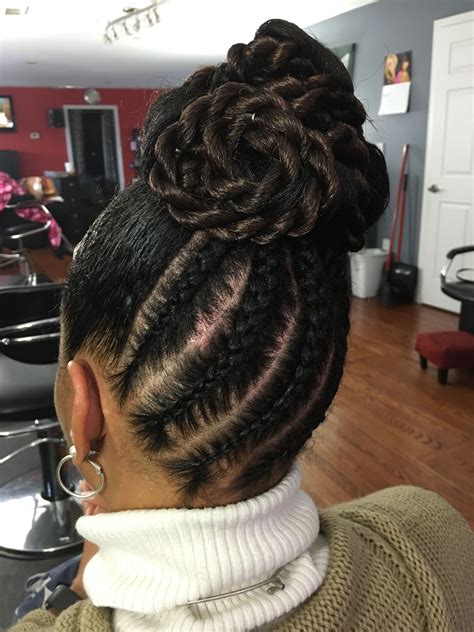 Braid Updo♥️♥️♥️ Crochet Curls Hairstyles Natural Hair Updo