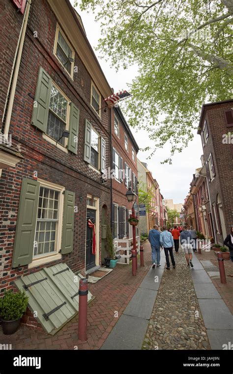 Elfreths Alley In The Old City Of Philadelphia Usa Stock Photo Alamy