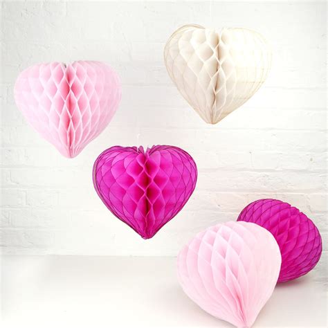 Paper Heart Paper Heart Heart Decorations Honeycomb Paper