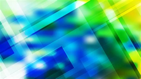Free Geometric Abstract Blue Green And Yellow Background
