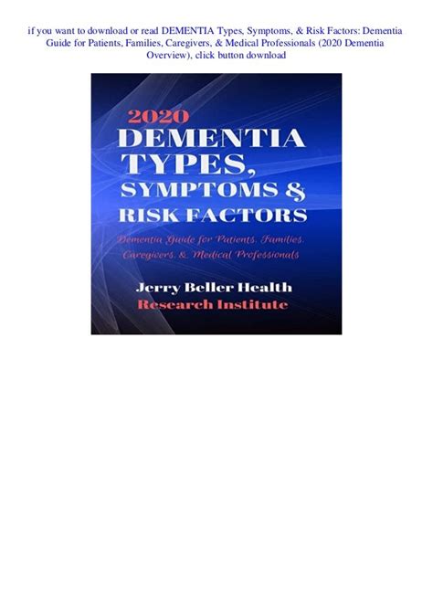 Pdf Dementia Types Symptoms And Risk Factors Dementia Guide For Patients