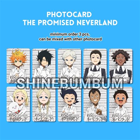 Jual Photocard Anime The Promised Neverland 2 Sisi Shopee Indonesia