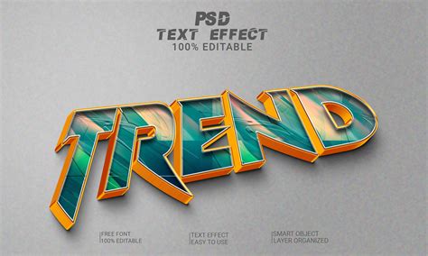 Trend 3d Text Effect Editable Psd File Gráfico Por Imamul0 · Creative