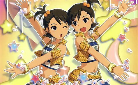 Ami And Mami Futami Stars Sisters Cute Identical Idolmaster Anime Wink Hd Wallpaper Peakpx