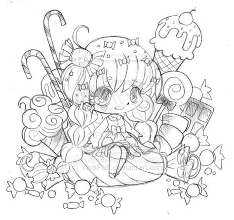 Candy Box Chibi Redraw By Yampuff On Deviantart Coloring Book Art