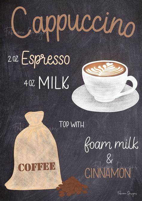 Coffee Sign Cappuccino Chalkboard Coffee Chalk Art Etsy Chalk Art