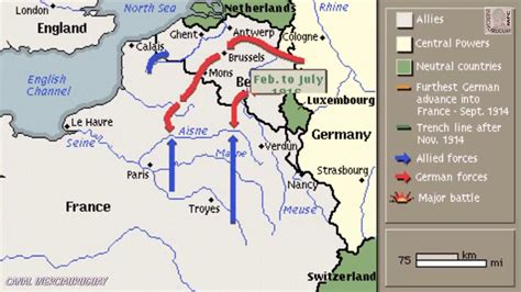 World War 1 Trench Warfare Map