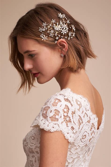 Shop Non Veil Hair Accessories To Wear On Your Wedding Day Short Bridal Hair Short Hair