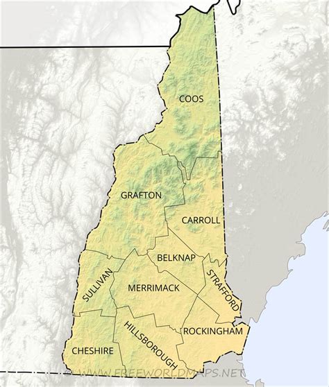 Map Of New Hampshire Counties World Map
